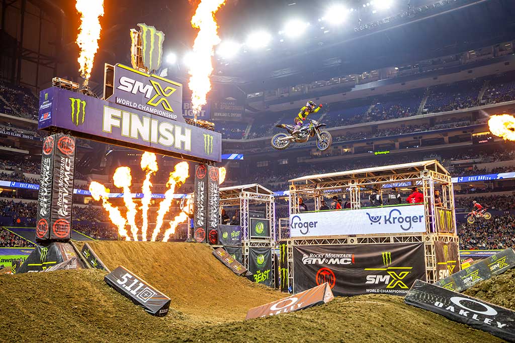 The 250SX East title chase heats up with Monster Energy Yamaha Star Racing’s Cole Davies scoring his first win of the season with a perfect score at the Indianapolis Supercross Triple Crown