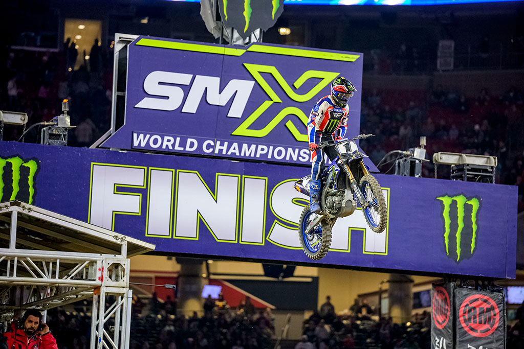 Monster Energy Yamaha Star Racing’s Cooper Webb bounces back with a clutch Houston Supercross victory to keep title hopes alive