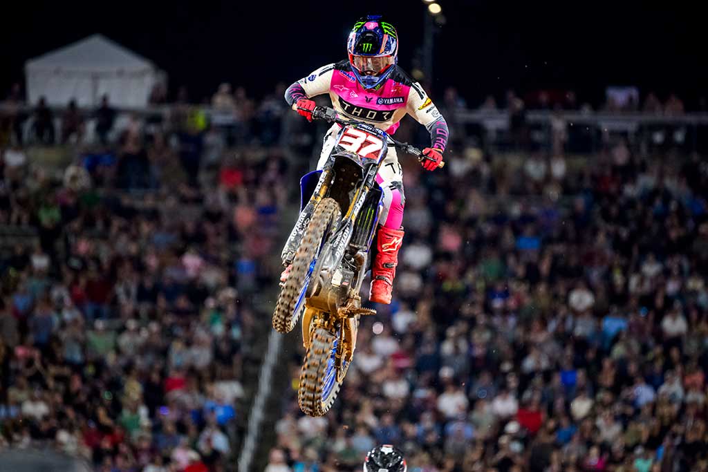 Monster Energy Yamaha Star Racing’s Cole Davies and Haiden Deegan make championship gains at the first 250SX East-West Showdown of the season in Alabama