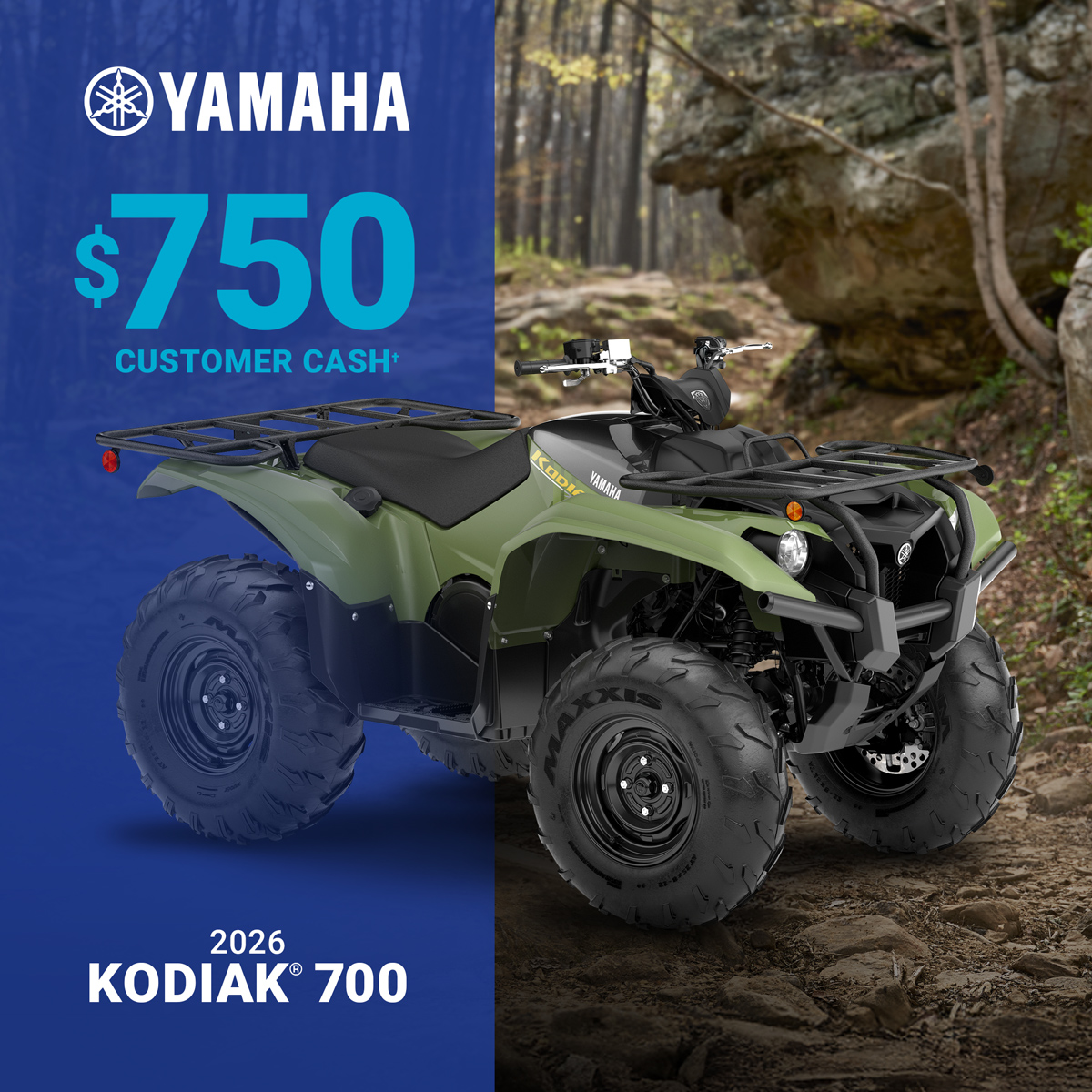 LET'S RIDE KODIAK 700 - UP TO $750 CUSTOMER CASH