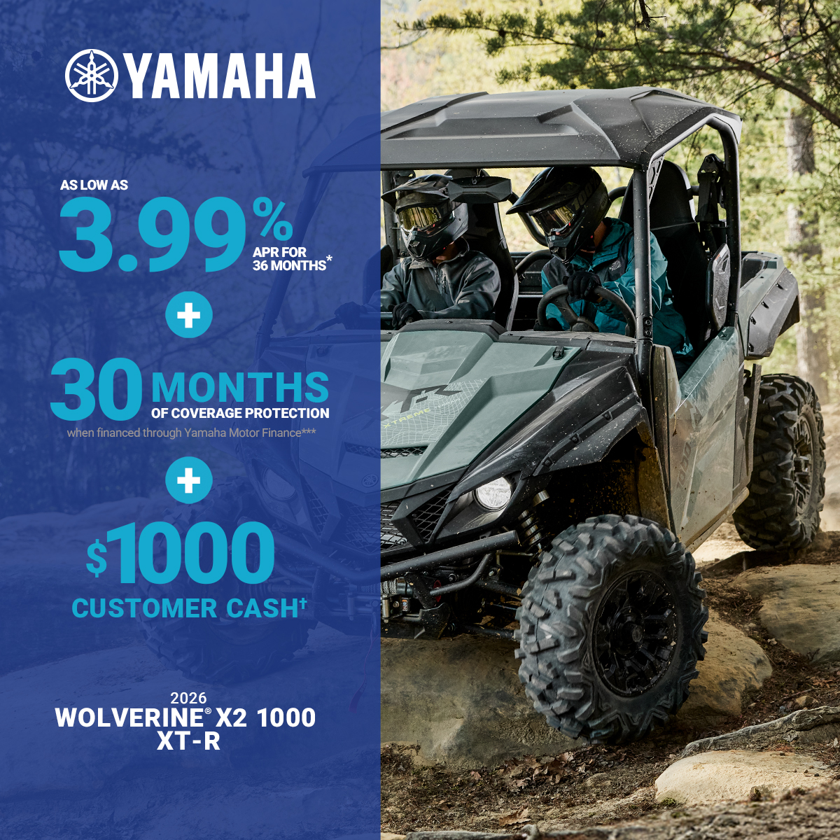 LET'S RIDE SxS COMBO - AS LOW AS 3.99% APR FOR 36 MONTHS*